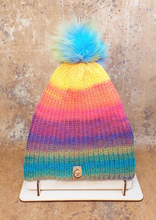 Bild "Gestricktes :Muetze-Merino-Mohair-Regenbogen-blau-500.jpg"